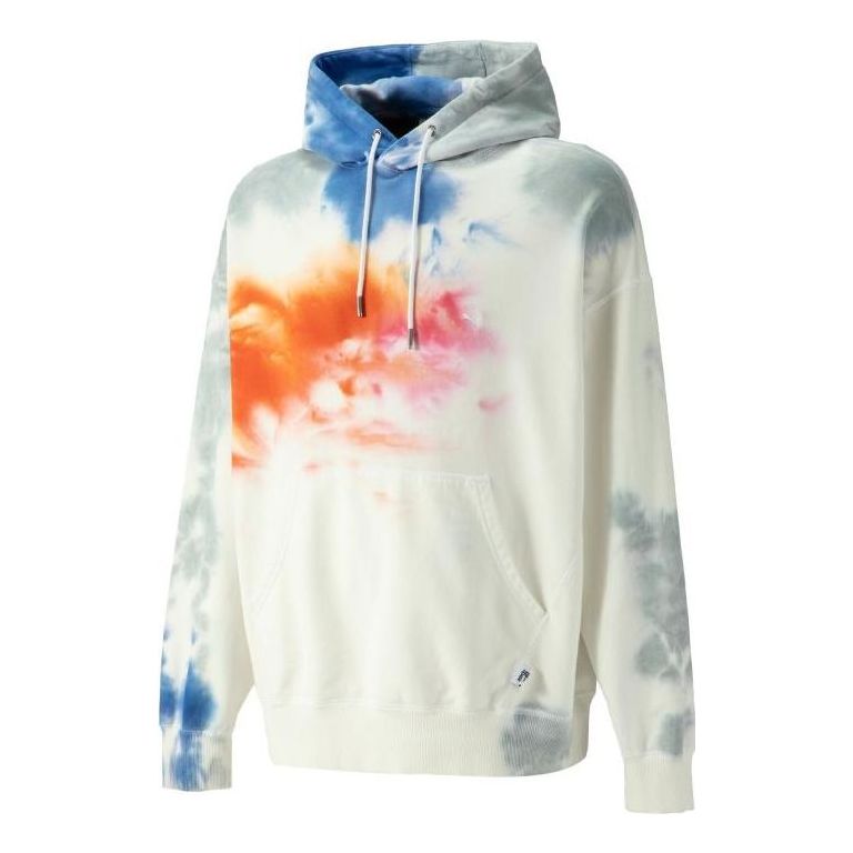Sweatshirt Puma MMQ Tie Dye Hoodie Blå | 539575-02