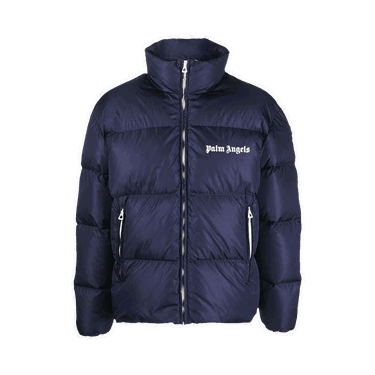 Puffer jakke Palm Angels Classic Track Down Jacket Mørkeblå | PMED019F22FAB0014601, 0