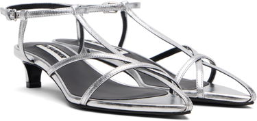 Sneakers og sko Jil Sander Jil Sander Cage Low Heel Sandals Metalisk | J15WP0129_P4836, 3