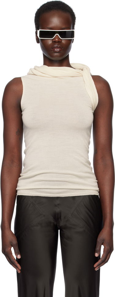 Tanktop Rick Owens Rick Owens Hollywood Banded Tank Top Beige | RP01E7666 M, 0