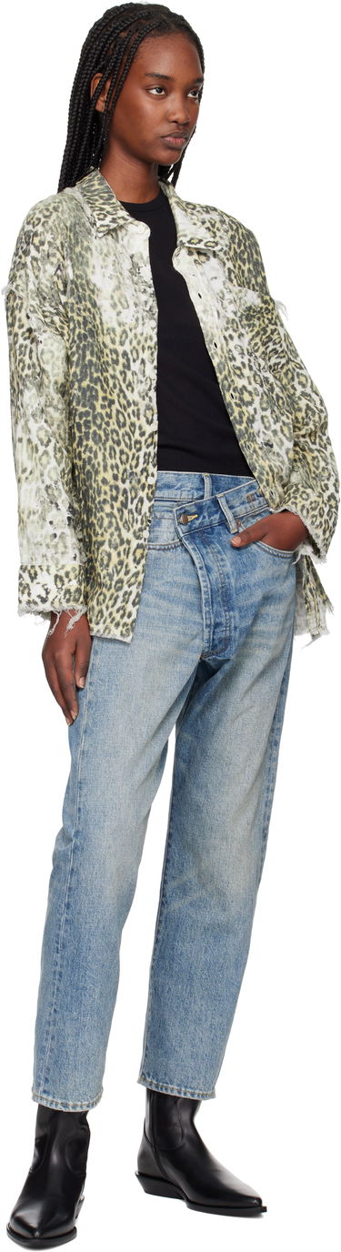 Skjorte R13 R13 Shredded Leopard Print Shirt Beige | R13WR075-R469B, 3