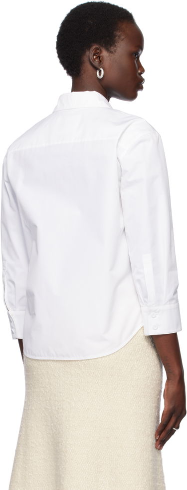 Skjorte Jil Sander Cropped Button-Up Shirt Hvid | J02DL0205_J45002, 2