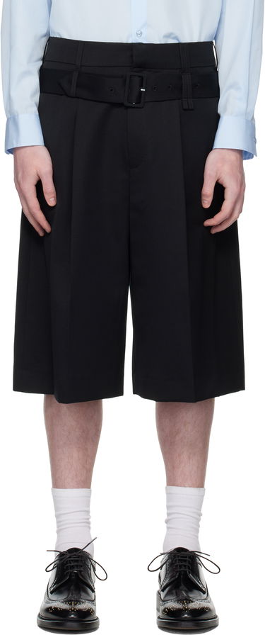 Shorts Simone Rocha Simone Rocha Wide Leg Multi Belt Loop Shorts Sort | 4160 1217, 0