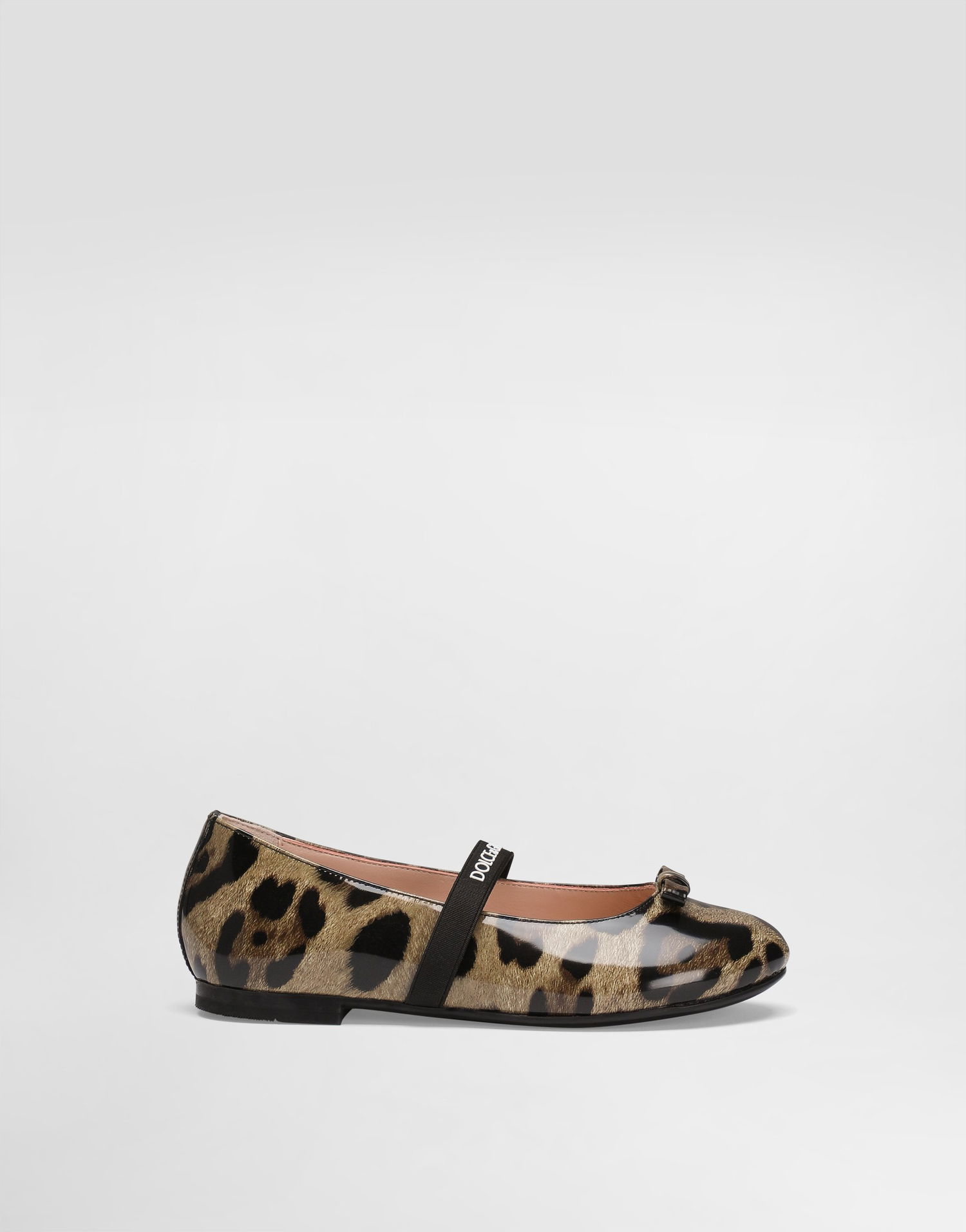 Sneakers og sko Dolce & Gabbana Dolce & Gabbana Printed Shiny Calfskin Ballet Flats Brun | D11294AM568HA93M, 0