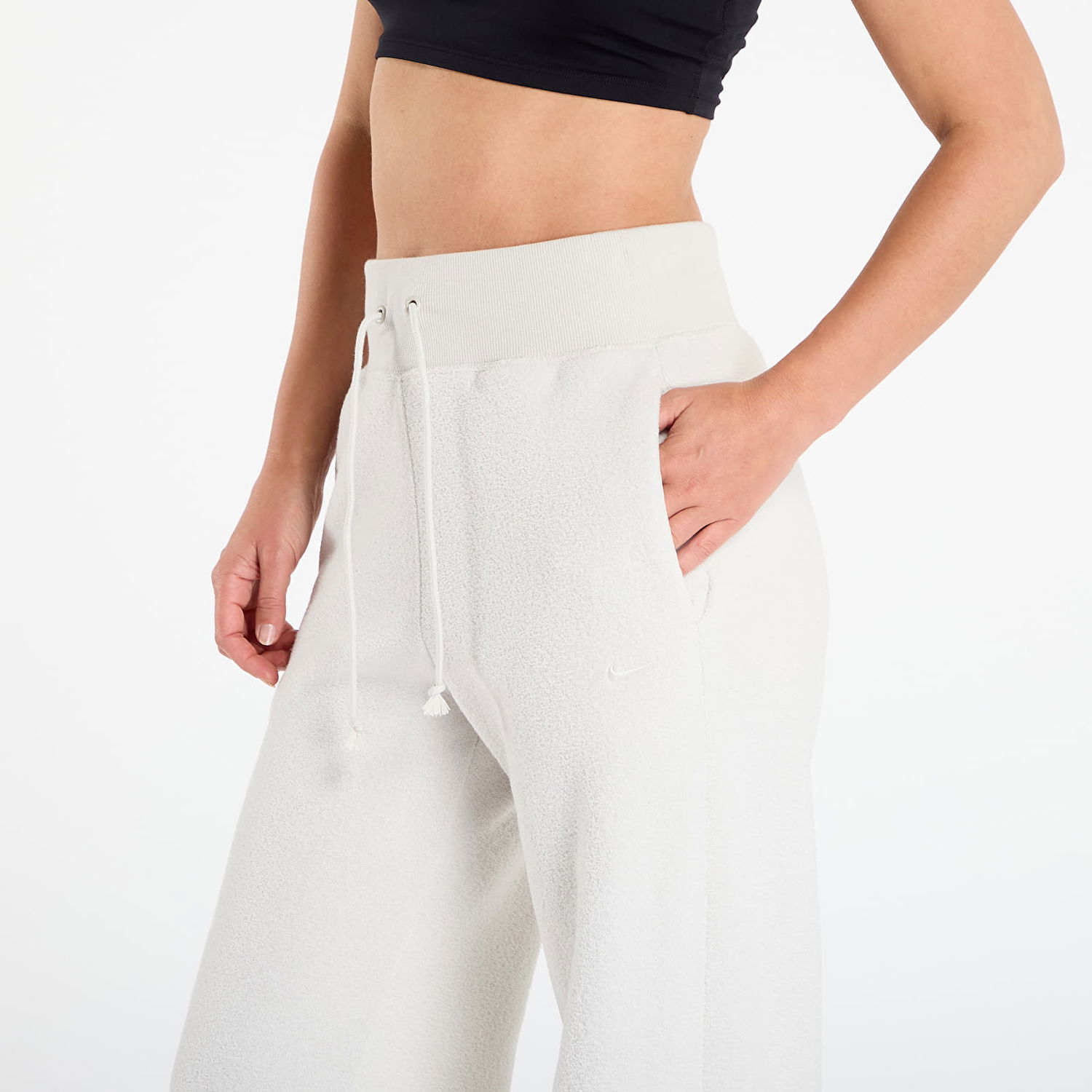 Joggingbukser Nike Sportswear Phoenix Plush High-Waisted Wide-Leg Cozy Fleece Pants S Beige | FN3622-072, 1