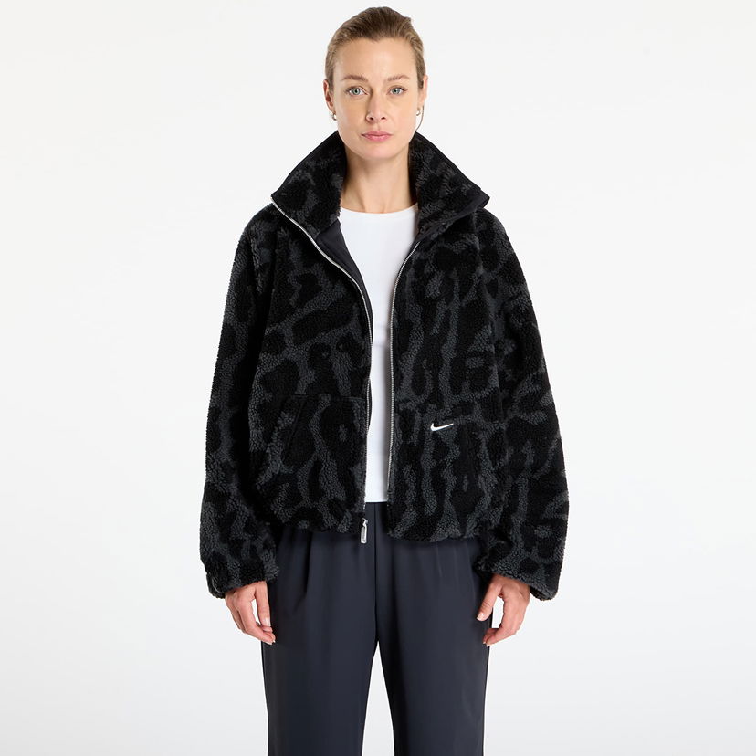 Jakke Nike Sportswear High-Pile Fleece Jacket Sort | HV2070-010