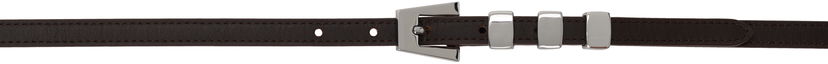 Bælter BY FAR Nappa Leather Belt With Triangular Buckle Brun | MWTST003CL013BR023PL