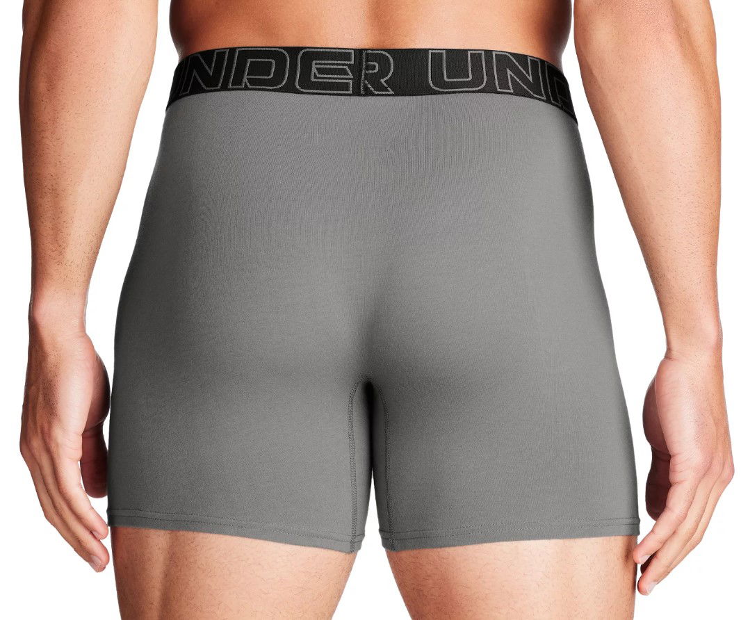 Boksere Under Armour Perf Cotton 6in-GRN Grå | 1383889-709, 1