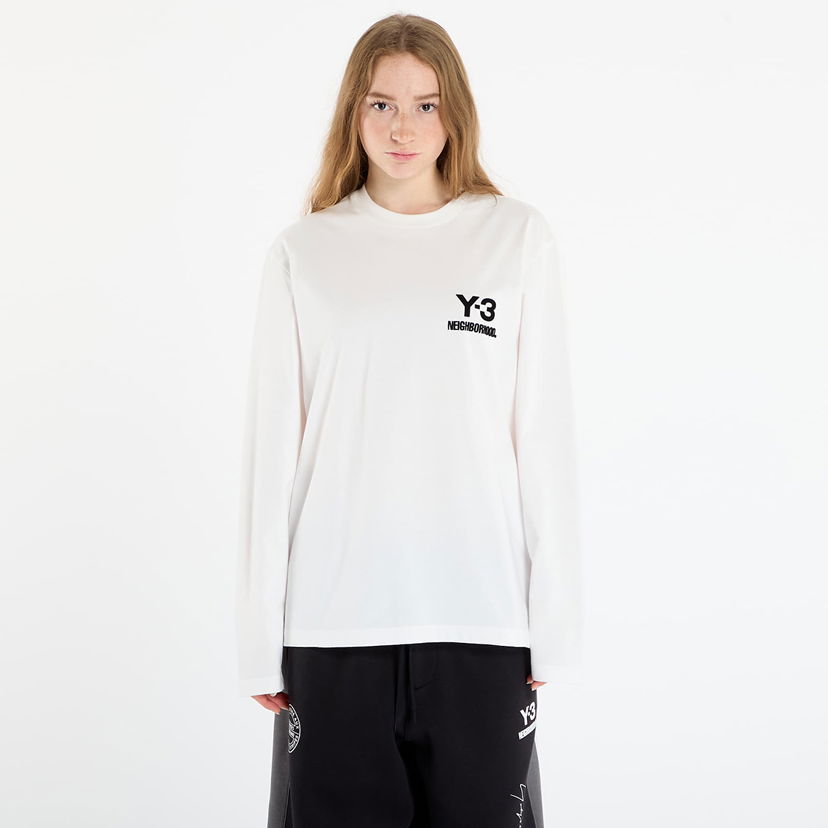 T-shirt Y-3 Y-3 x Neighborhood Logo Long Sleeve Tee Hvid | JX7455