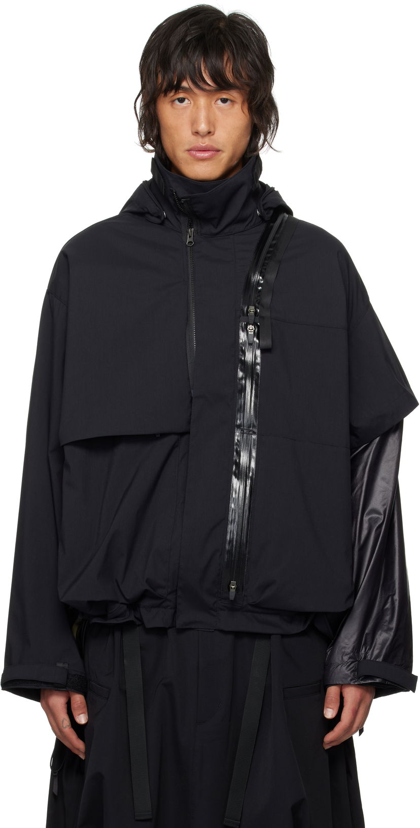 Vindjakke Acronym J115K-E Hooded Technical Jacket Sort | J115K-E