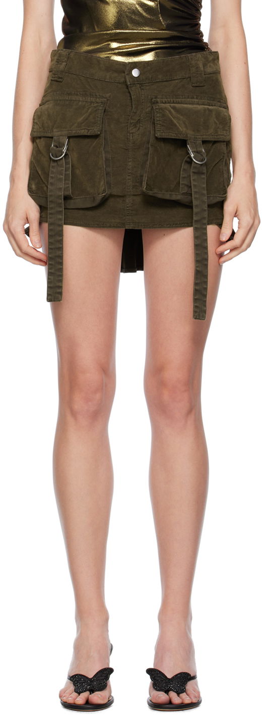 Nederdel Blumarine Blumarine Low-Rise Cargo Miniskirt Grøn | A322G152A