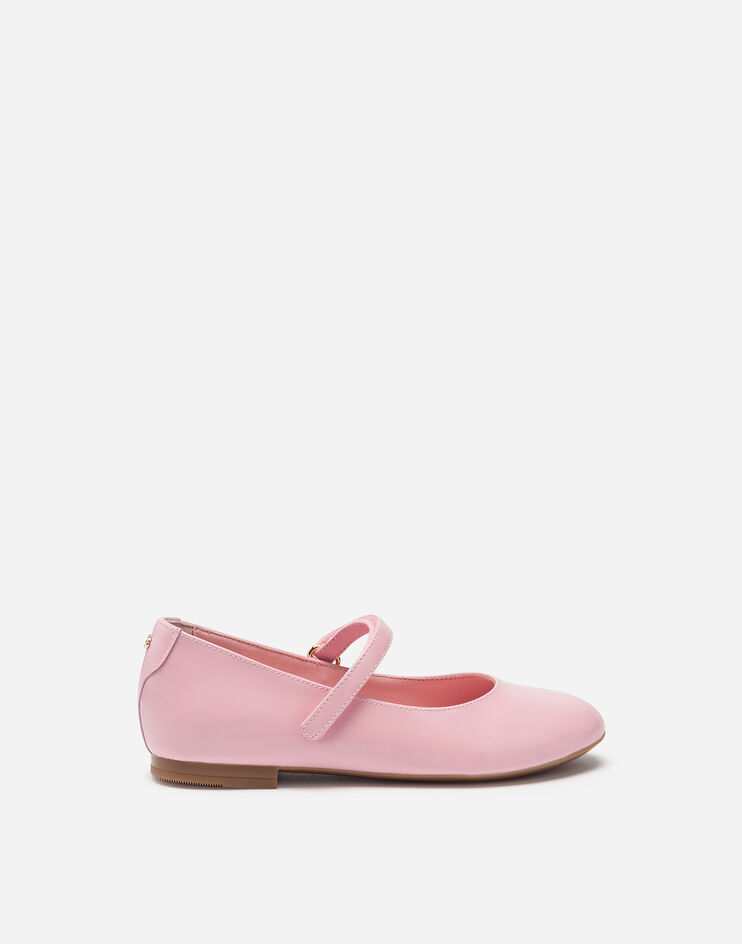 Sneakers og sko Dolce & Gabbana Leather Mary Jane Ballet Flats Lyserød | D10699A132880416, 0