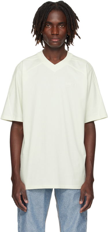 T-shirt VETEMENTS Cut-Up V-Neck T-shirt Hvid | UH76TR260I, 0