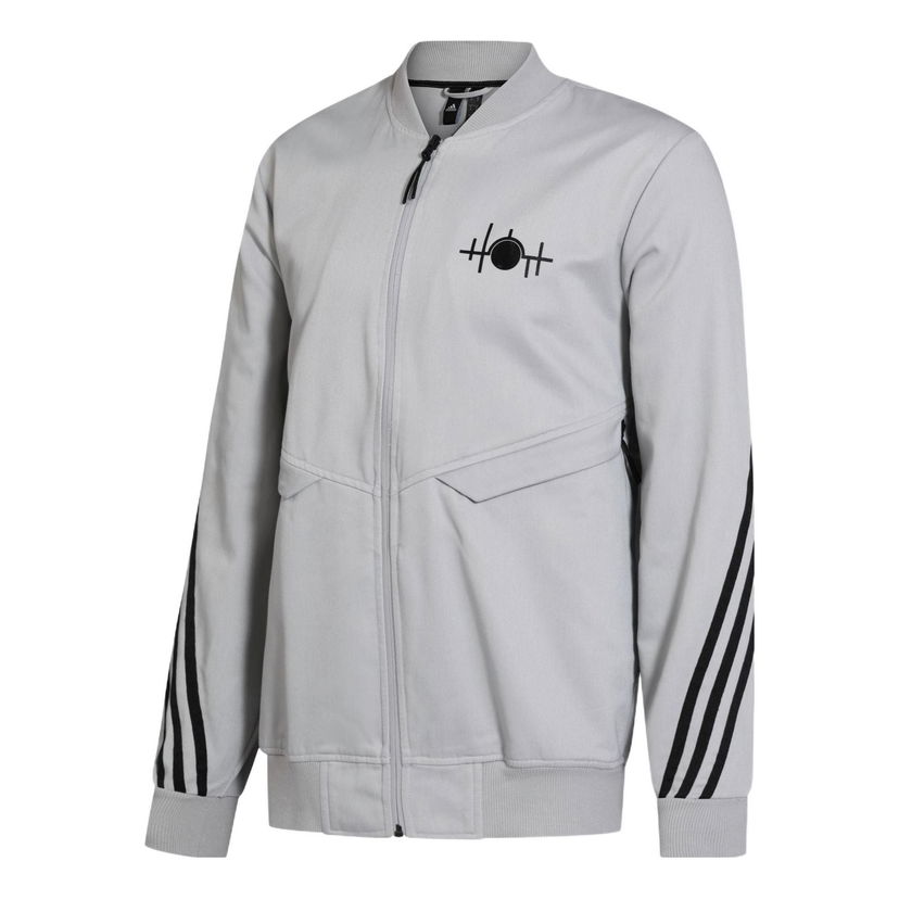 Bomberjakke adidas Originals Safin Logo Track Top Grå | GN6884
