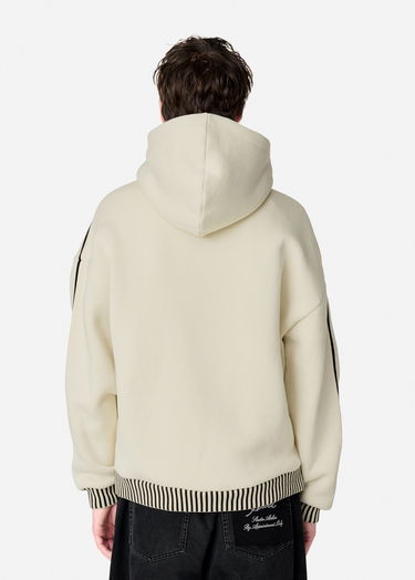 Sweatshirt AXEL ARIGATO Relaxed-Fit Hoodie with Striped Trim Beige | A2974003, 3