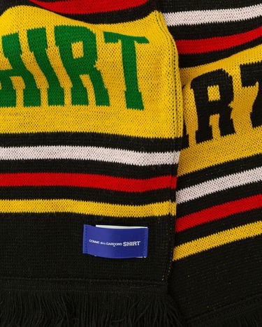 Tørklæde Comme des Garçons Knitted Striped Scarf with SHIRT Lettering Flerfarvet | FP-K403-W25-1, 3
