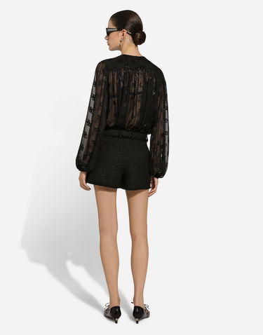 Shorts Dolce & Gabbana Black Tweed Shorts Sort | FTC2PTHUMUAN0000, 2