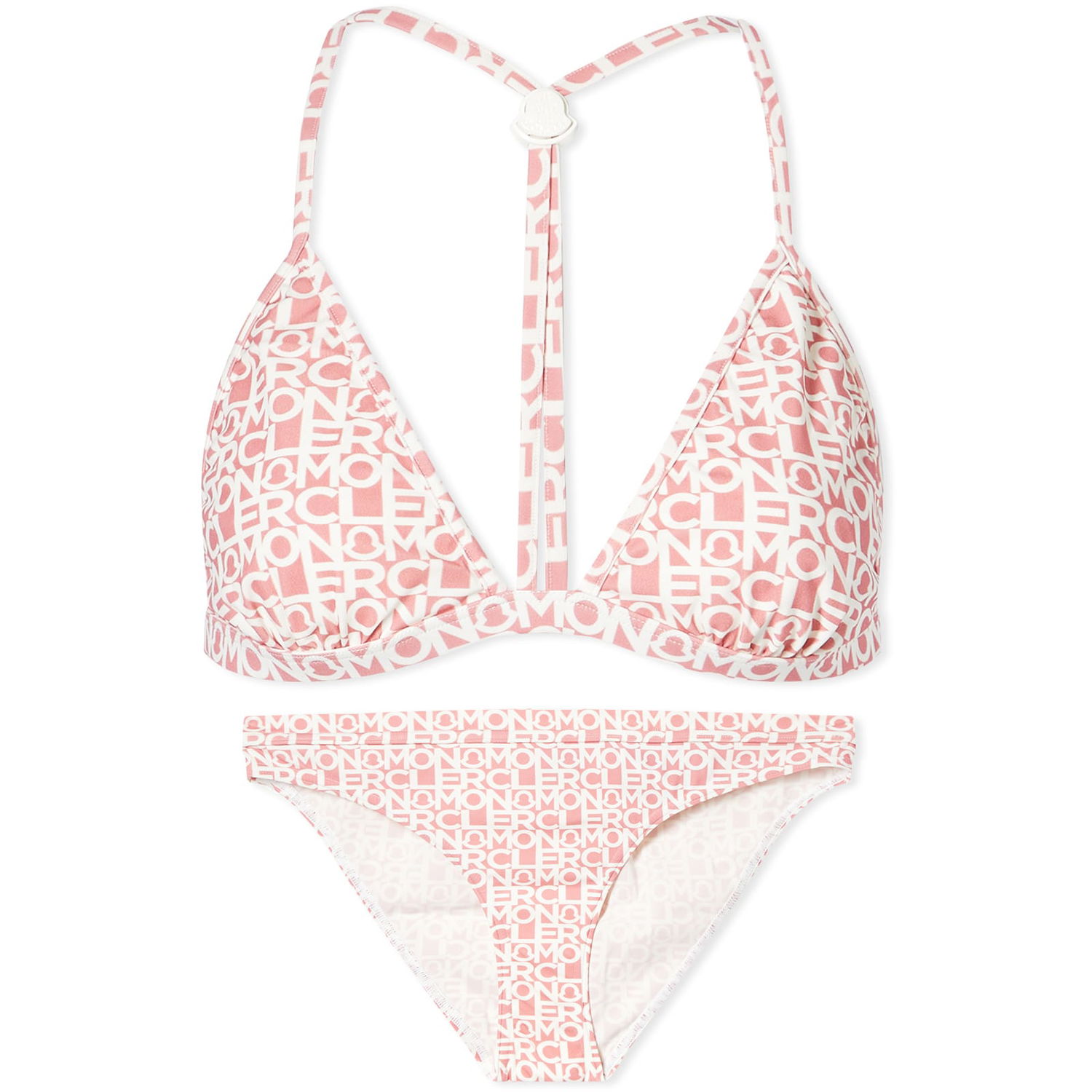 Badetøj Moncler All Over Logo Bikini Pink Lyserød | 8N000-04-89A0Y-519, 0
