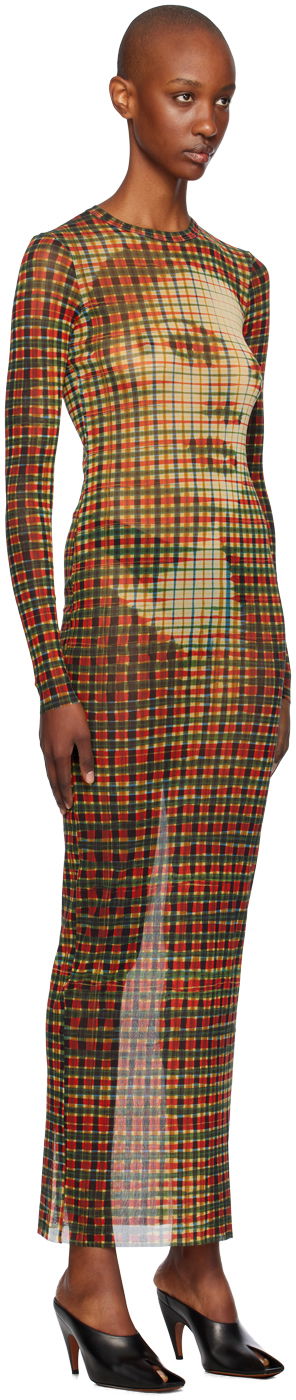 Kjole Jean Paul Gaultier Jean Paul Gaultier Tartan Face Print Maxi Dress Flerfarvet | 24/31-F-RO272-T563-95105030, 1