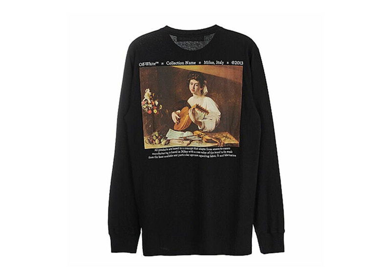 T-shirt Off-White Caravaggio Lute L/S T-Shirt Black/Multi Sort | OMAB001F21JER0031084