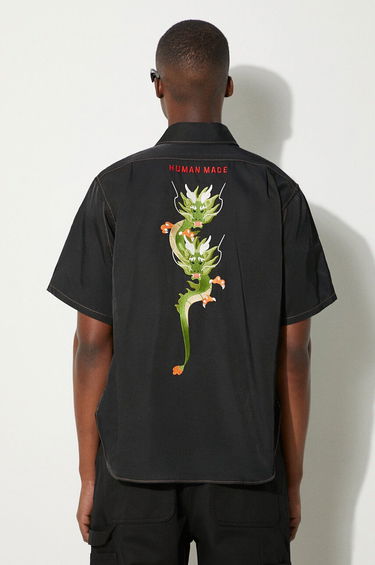 Skjorte Human Made Regular Fit Dragon Shirt Sort | HM27SH016, 2