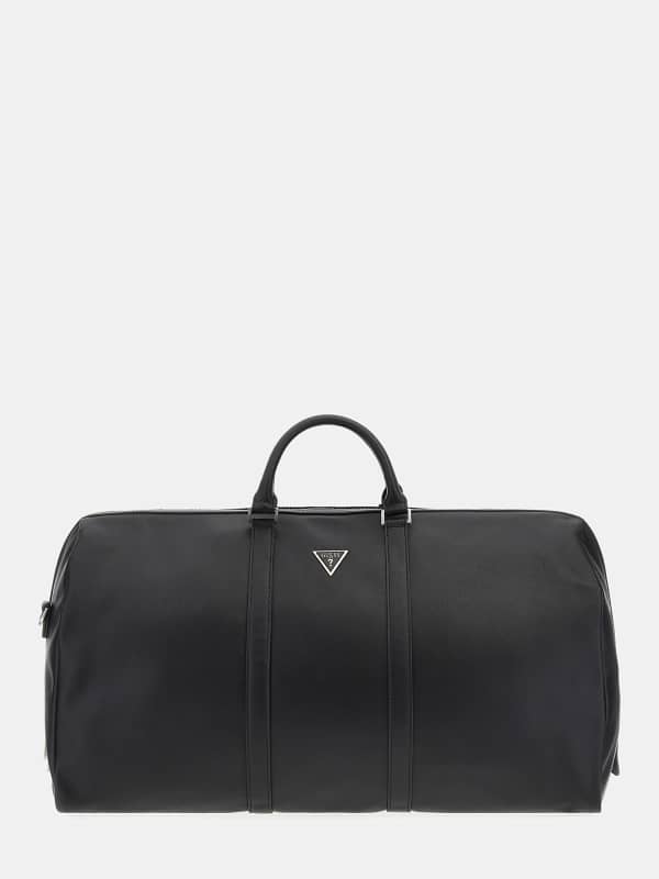 Håndtaske GUESS Pisa Saffiano Weekender Bag Sort | TMECSAP3135, 0