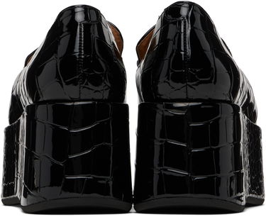 Skopleje GANNI GANNI Croco Butterfly Chain Platform Loafers Sort | S2834, 1