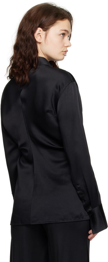Skjorte TOTEME TOTEME Slouch Waist Button-Down Shirt Sort | 251-WRT4282-FB0344, 2