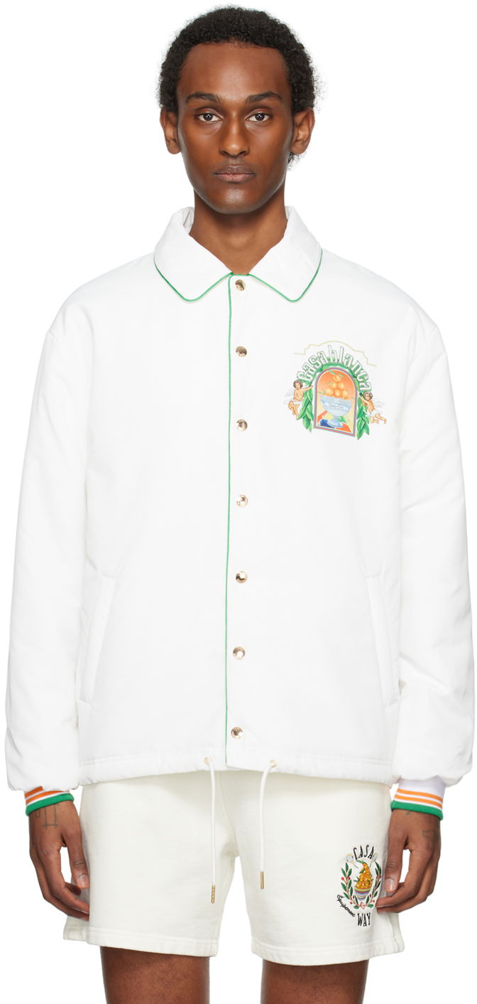 Jakke Casablanca Printed Jacket Hvid | MPS24-JK-142-01, 0
