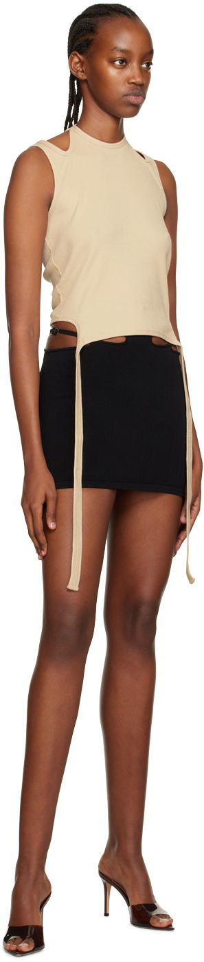 Tanktop Dion Lee Halter Neck Tie Tank Top Beige | C3029R22, 3