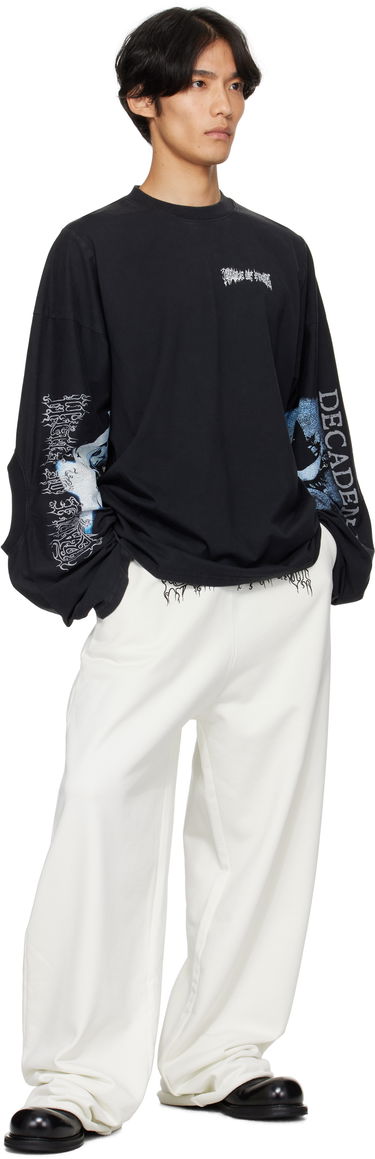 T-shirt VETEMENTS Vetements Cradle of Filth 'Decadence' Cut-Up Longsleeve T-Shirt Sort | UCF76LS980B, 3