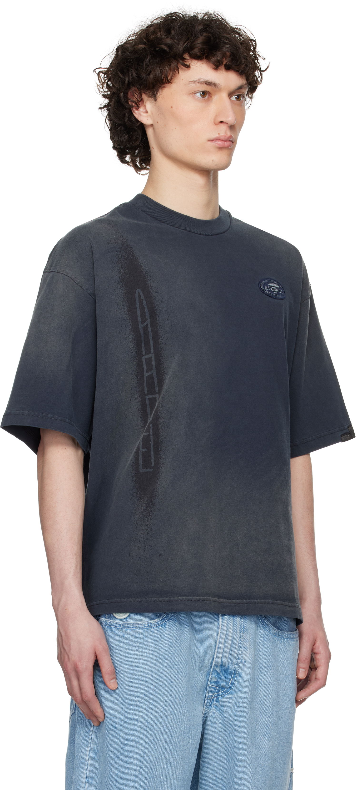 T-shirt AAPE by A Bathing Ape AAPE by A Bathing Ape Fancy Main T-Shirt Mørkeblå | AAPTEM1674XXNBKL, 1