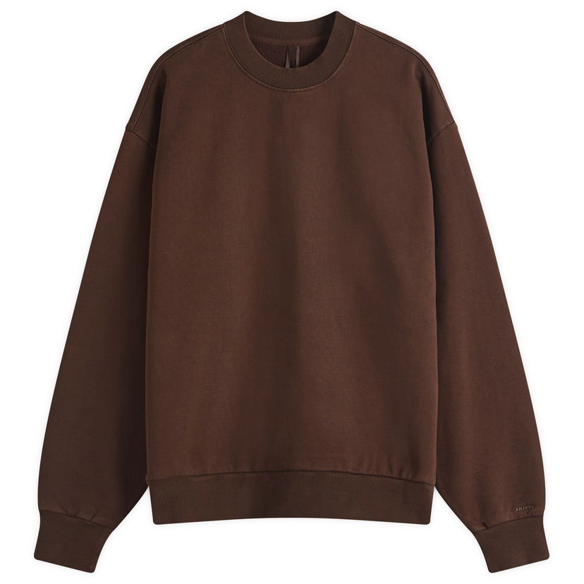Sweatshirt SKIMS SKIMS Boyfriend Fleece Pullover, Size Large Brun | PL-PLO-8017W-ESPRESSO