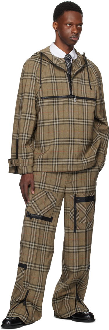 Bukser Burberry Burberry Check Silk Blend Cargo Pants Brun | 8108349, 3