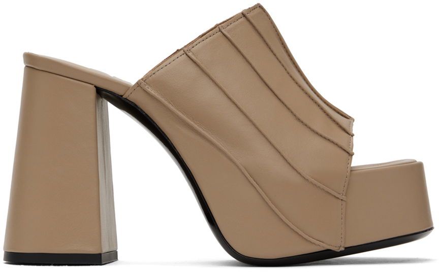 Tilbehør BY FAR BY FAR Brad Heeled Sandals Beige | 23PFBRAMTPNAP, 0