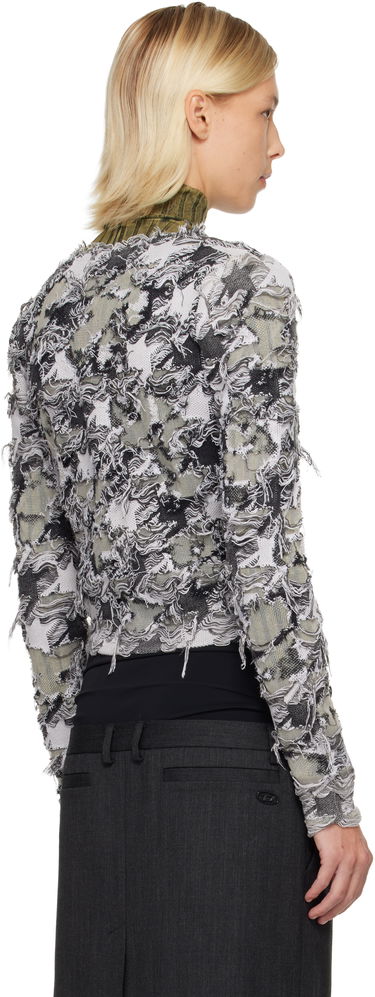 Sweater Diesel Shredded Knit M-Sibylla Cardigan Flerfarvet | A21465 0LKDQ, 2