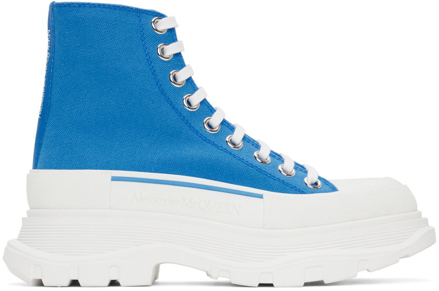 Sneakers og sko Alexander McQueen Tread Slick Platform High Sneakers Blå | 611706 W4MV2, 0