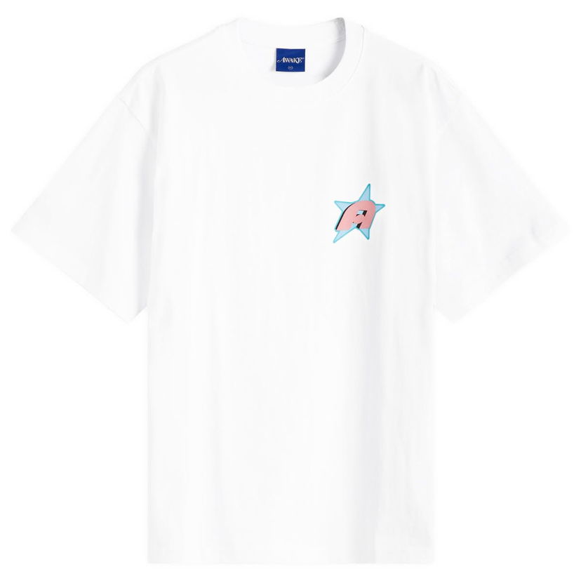 T-shirt Awake NY Awake NY Star A Logo T-Shirt, Size Large Hvid | AWK-SP25-TS010-WHT