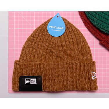 Beanie New Era Rib Short Cuff Beanie Toasted Peanut / Black One Size Orange | 60364240, 1