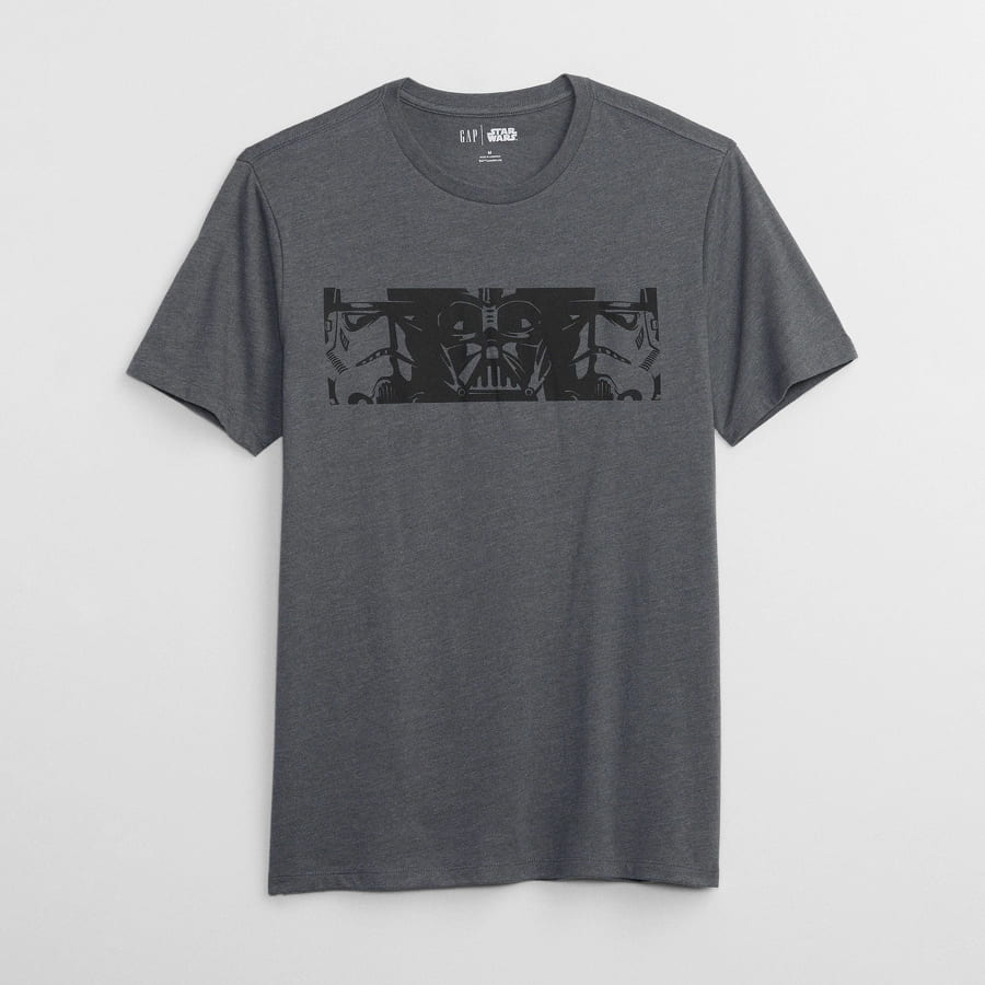 T-shirt GAP V-Sw Vader W Troopers Heather Grey Sort | 548655-00, 0