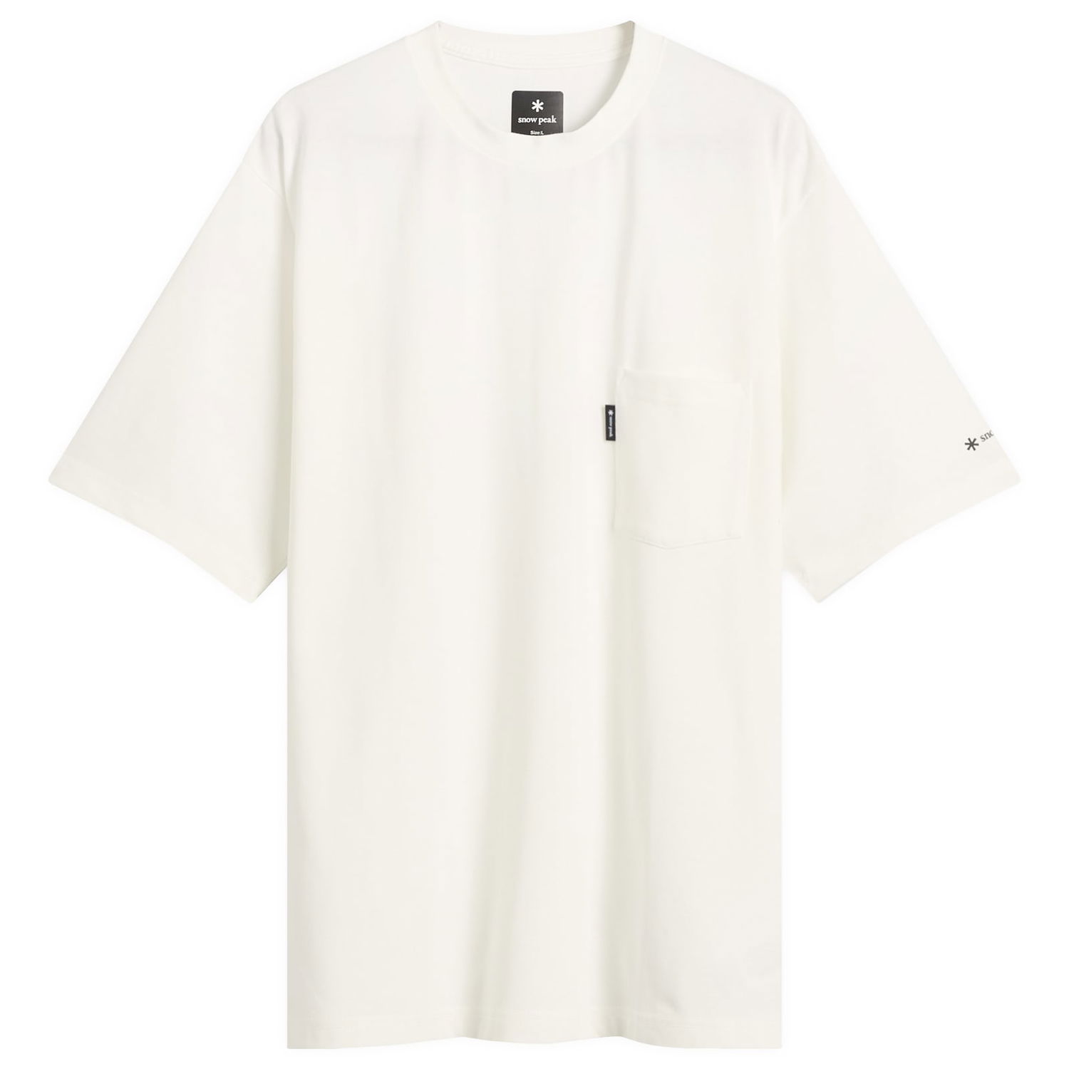 T-shirt Snow Peak Pocket T-Shirt, Size Small Hvid | NSD-TS-25AU001-OFW, 0