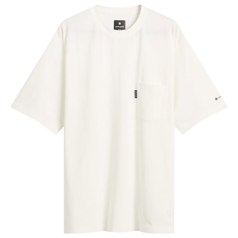 T-shirt Snow Peak Pocket T-Shirt, Size Small Hvid | NSD-TS-25AU001-OFW