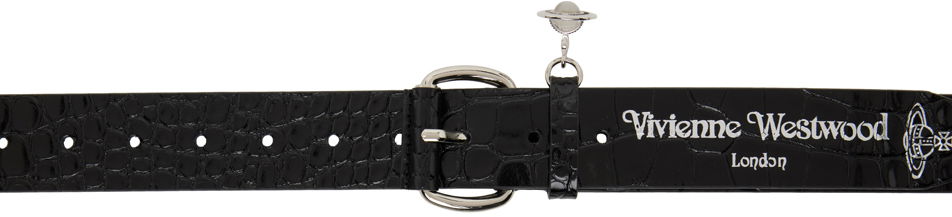 Bælter Vivienne Westwood Wide Alex Charm Belt Sort | 8201006RU-L0039-, 0