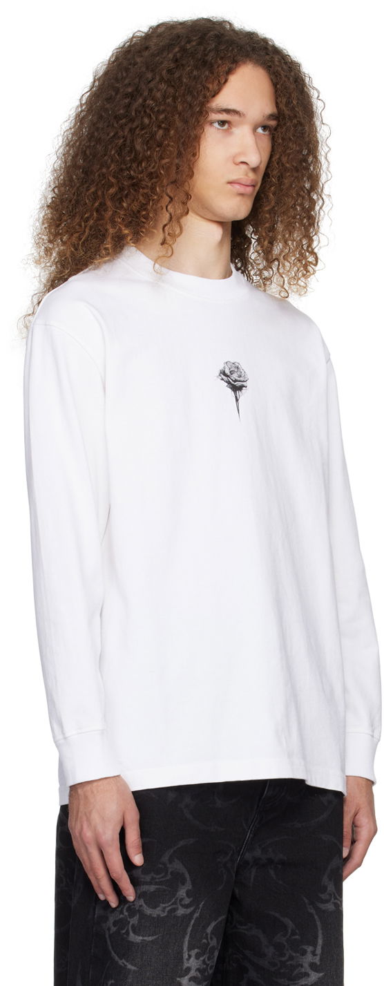 T-shirt Han Kjøbenhavn Han Kjobenhavn Rose Graphic Long Sleeve T-Shirt Hvid | M-133231, 1