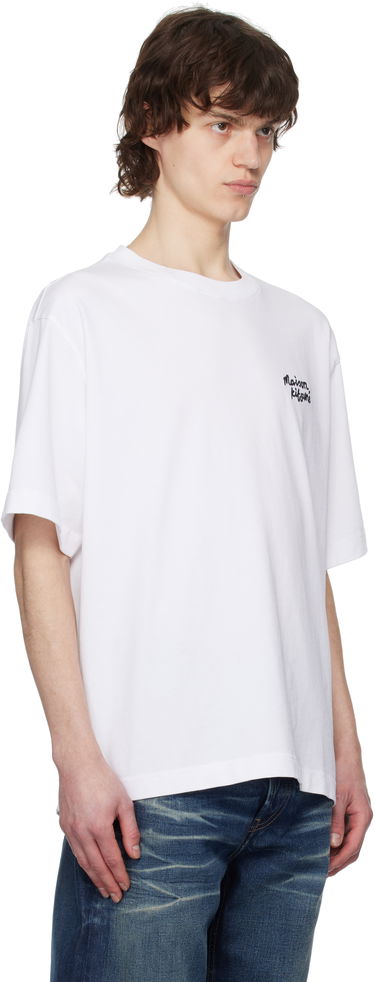 T-shirt MAISON KITSUNÉ Maison Kitsuné Handwriting Oversize T-Shirt Grå | OM00123KJ0119, 4