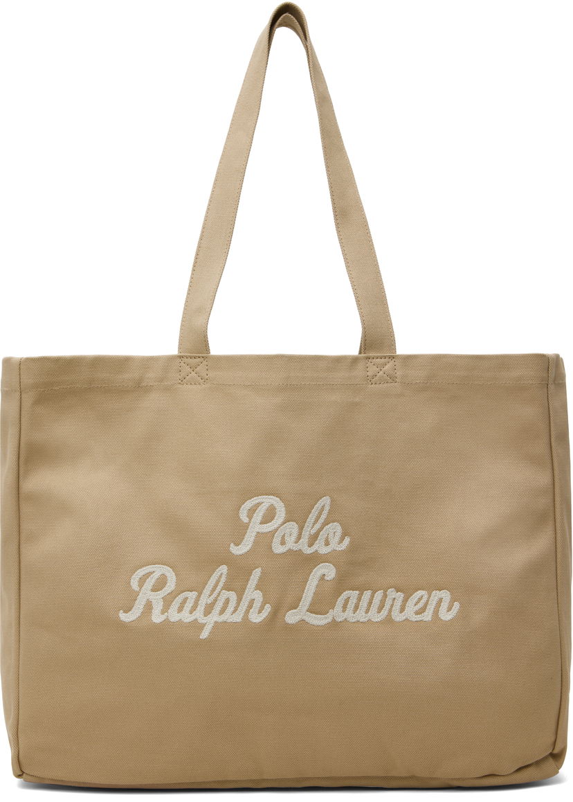 Mulepose Polo by Ralph Lauren Ralph Lauren Embroidered Canvas Tote Bag Beige | 405962436002