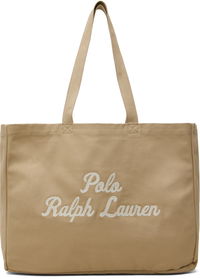 Ralph Lauren Embroidered Canvas Tote Bag