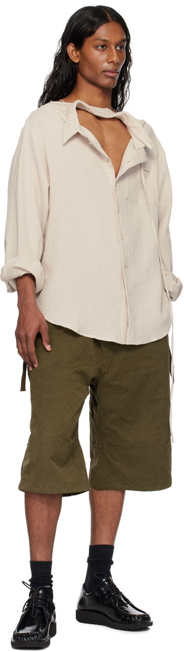 Skjorte Ottolinger Ottolinger Oversized Cut-Out Mousseline Shirt Beige | 111-400411-01, 3