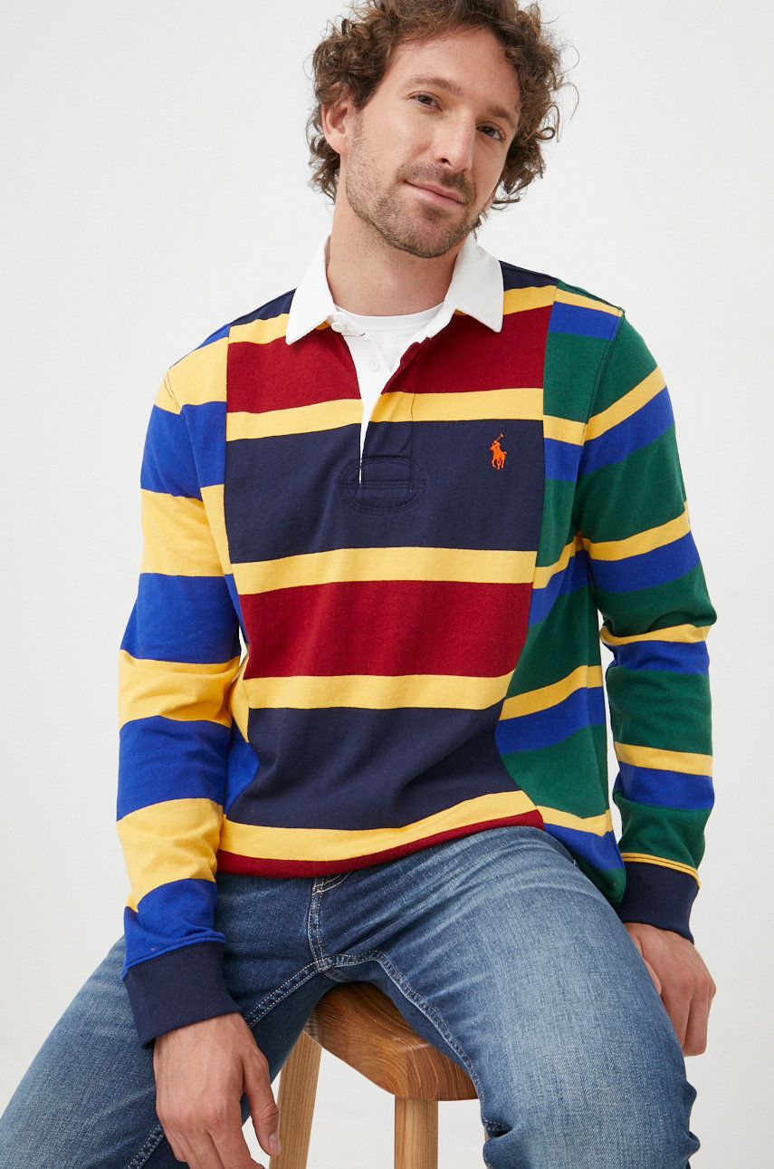 Polo skjorte Polo by Ralph Lauren Long Sleeve Rugby Polo Shirt Flerfarvet | 710870139001, 0