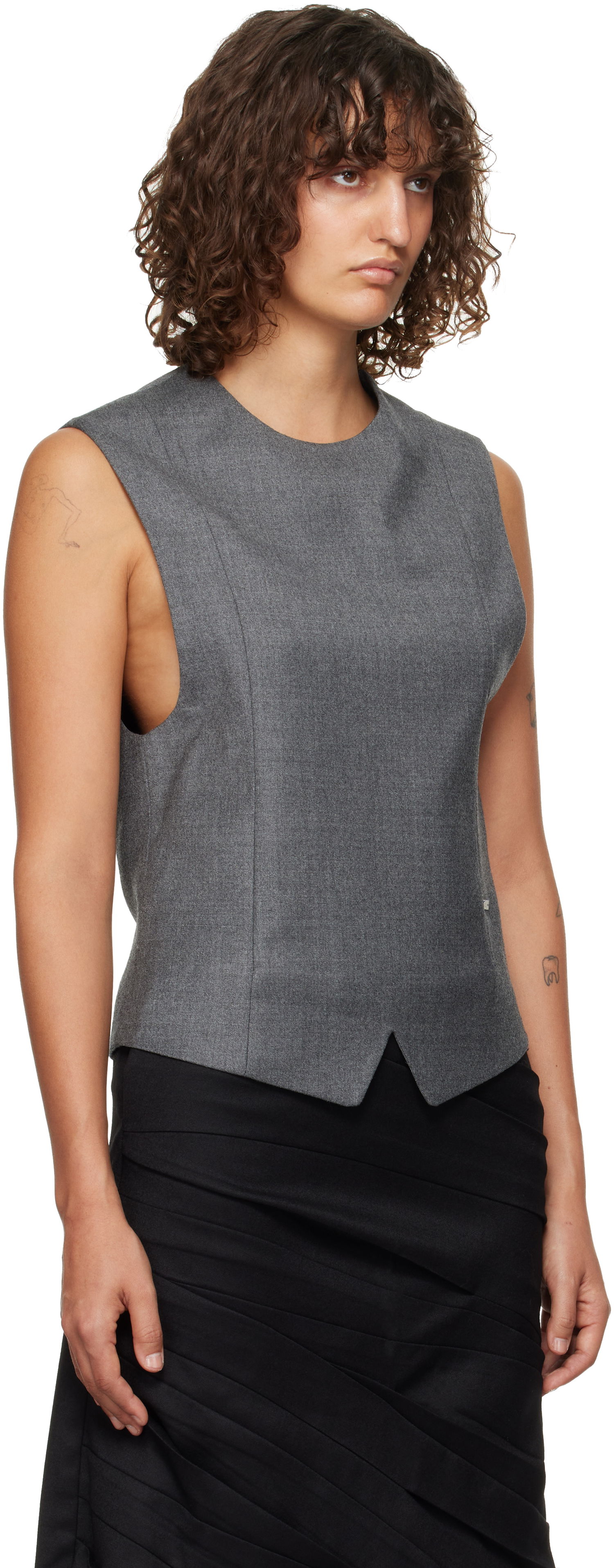 Tanktop ADER ERROR Fitted Vest Top Grå | BN01FWVE0101GR, 1